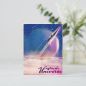 Entdecken Sie das Universe Vintag Space Poster Postkarte (Stehend Vorderseite)