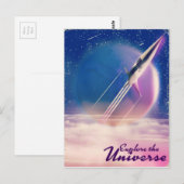 Entdecken Sie das Universe Vintag Space Poster Postkarte (Vorne/Hinten)