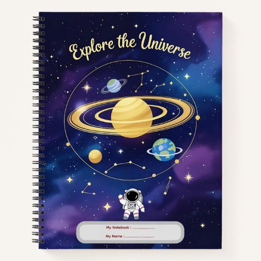 Entdecken Sie das Universum - Astronomie Notebook- Notizblock (Vorderseite)
