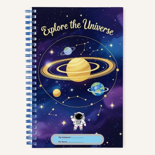 Entdecken Sie das Universum - Astronomie Notebook- Notizblock (Vorderseite)