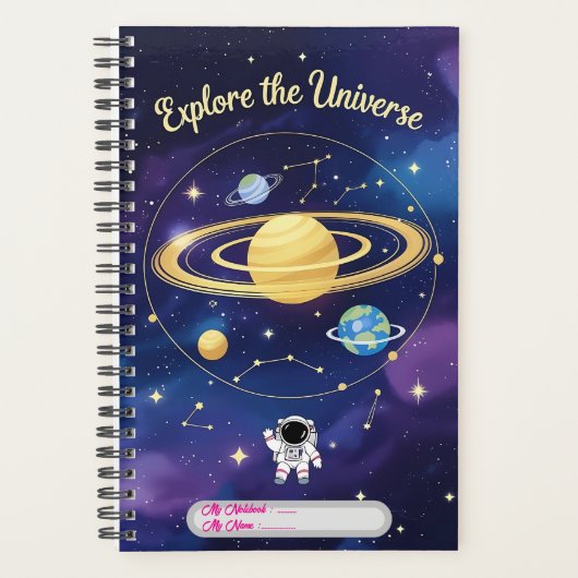 Entdecken Sie das Universum - Astronomie Notebook- Planer (Vorderseite)