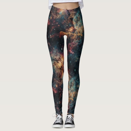 Entdecken Sie das Universum im Stil mit Galaxy-Leg Leggings (Vorderseite)
