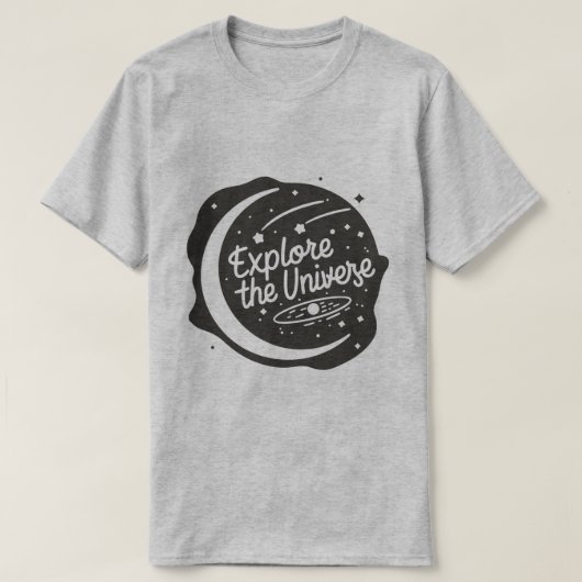 Entdecken Sie das Universum. T-Shirt (Design vorne)