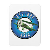 Entdecken Sie das Vintage Logo Asiens Magnet (Vertikal)
