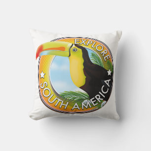 Entdecken Sie das Vintage Logo Südamerikas Kissen