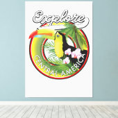 Entdecken Sie das Zentralamerika Logo. Leinwanddruck (Insitu (Holzboden))