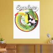 Entdecken Sie das Zentralamerika Logo. Leinwanddruck (Insitu (Wohnzimmer))