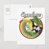 Entdecken Sie das Zentralamerika Logo. Postkarte (Vorne/Hinten)