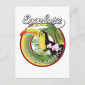 Entdecken Sie das Zentralamerika Logo. Postkarte (Vorderseite)
