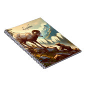 Entdecken Sie den Bighorn Sheep Grizzly Cub Mounta Notizblock (Rechte Seite)