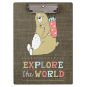 Entdecken Sie den Boho-Bär Klemmbrett (Vorderseite)