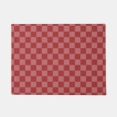 Entdecken Sie den Charme des rosa und roten Schach Fußmatte (Vorderseite)
