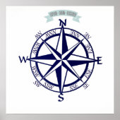Entdecken Sie den Compass Print Poster (Vorne)