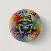Entdecken Sie den faszinierenden, schönen Frosch Button (Vorderseite)