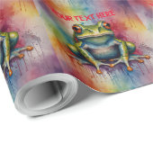 Entdecken Sie den faszinierenden, schönen Frosch Geschenkpapier (Rolleneckpunkt)