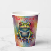 Entdecken Sie den faszinierenden, schönen Frosch Pappbecher (Vorderseite)