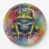 Entdecken Sie den faszinierenden, schönen Frosch Pappteller (Vorderseite)