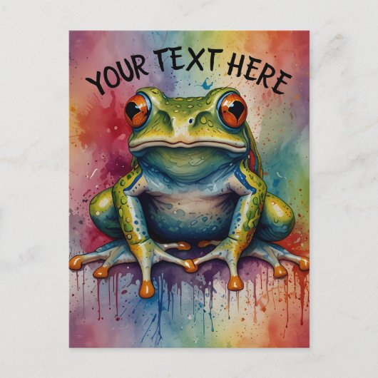 Entdecken Sie den faszinierenden, schönen Frosch Postkarte (Vorderseite)