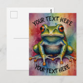 Entdecken Sie den faszinierenden, schönen Frosch Postkarte (Vorne/Hinten)