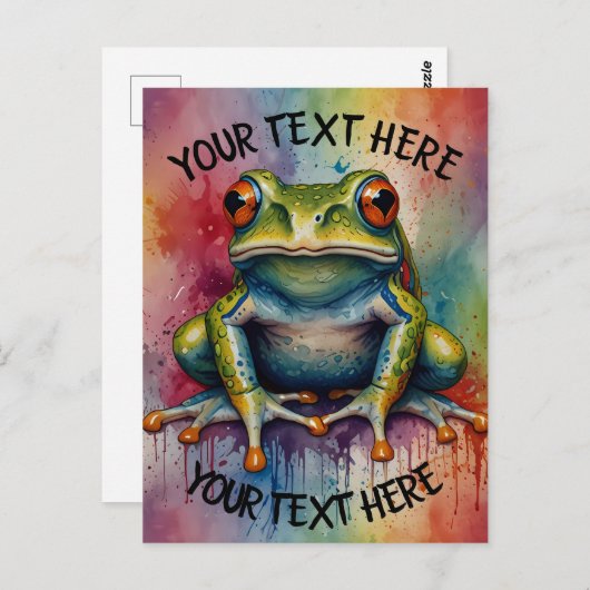 Entdecken Sie den faszinierenden, schönen Frosch Postkarte (Vorne/Hinten)