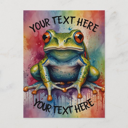 Entdecken Sie den faszinierenden, schönen Frosch Postkarte (Vorderseite)