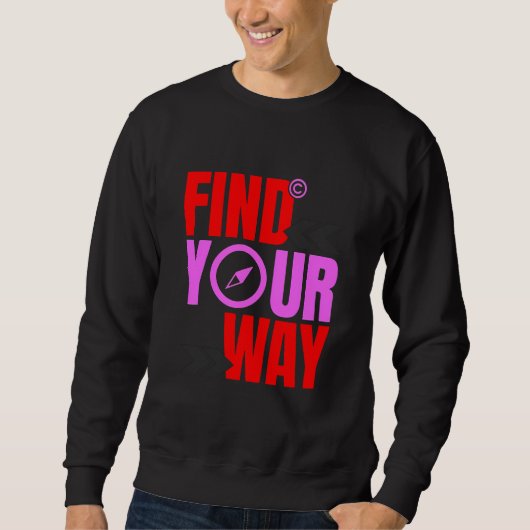 Entdecken Sie den inspirierenden Kompass Sweatshirt (Vorderseite)