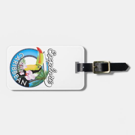 Entdecken Sie den karibischen Reisepflaster. Gepäckanhänger (Vorderseite horizontal)