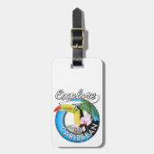 Entdecken Sie den karibischen Reisepflaster. Gepäckanhänger (Vorderseite vertikal)