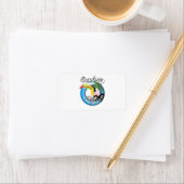 Entdecken Sie den karibischen Reisepflaster. Knopf Adressaufkleber (Insitu)