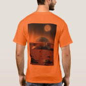"Entdecken Sie den Kosmos im Stil: Mond und Planet T-Shirt (Rückseite)