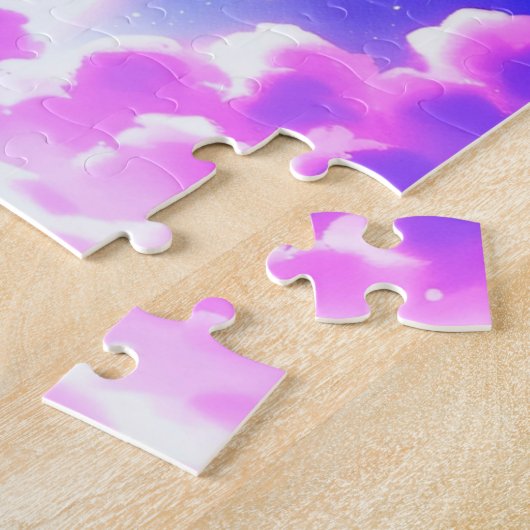 Entdecken Sie den Kosmos in rosa und blauer Weltra Puzzle (Seite)