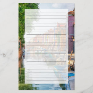 Entdecken Sie den lebendigen Charme von Burano Briefpapier