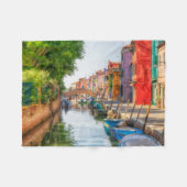 Entdecken Sie den lebendigen Charme von Burano Fleecedecke (Vorderseite (Horizontal))