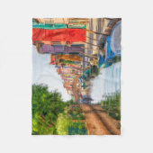 Entdecken Sie den lebendigen Charme von Burano Fleecedecke (Vorderseite)