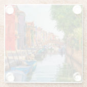 Entdecken Sie den lebendigen Charme von Burano Glasuntersetzer (Rückseite)