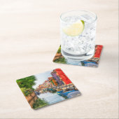 Entdecken Sie den lebendigen Charme von Burano Rechteckiger Pappuntersetzer (Vor Ort)