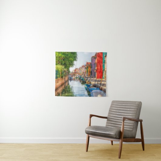 Entdecken Sie den lebendigen Charme von Burano Wandteppich (Beispiel (Horizontal))