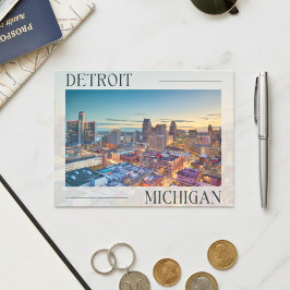 Entdecken Sie den lebendigen Geist von Detroit, Mi Postkarte