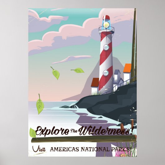 Entdecken Sie den Leuchtturm der Wildnis Poster (Vorne)