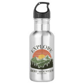 Entdecken Sie den Nationalpark der Großen Smoky-Be Edelstahlflasche (Vorderseite)