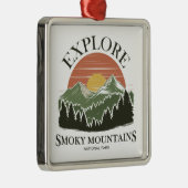 Entdecken Sie den Nationalpark der Großen Smoky-Be Ornament Aus Metall (Rechts)