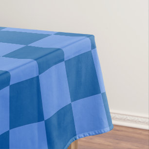 Entdecken Sie den Reiz des blauen Schachbrettmuste Tischdecke