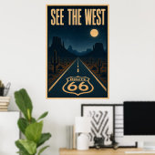 Entdecken Sie den Westen auf der Route 66 Poster (Heimbüro)