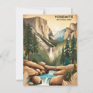 Entdecken Sie den Yosemite Nationalpark: Die majes Postkarte