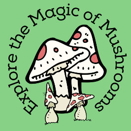 Entdecken Sie den Zauber der Pilze (grüne) Aufkleb Runder Aufkleber