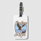 Entdecken Sie die Alpen Gepäckanhänger (Vorderseite Vertikal)