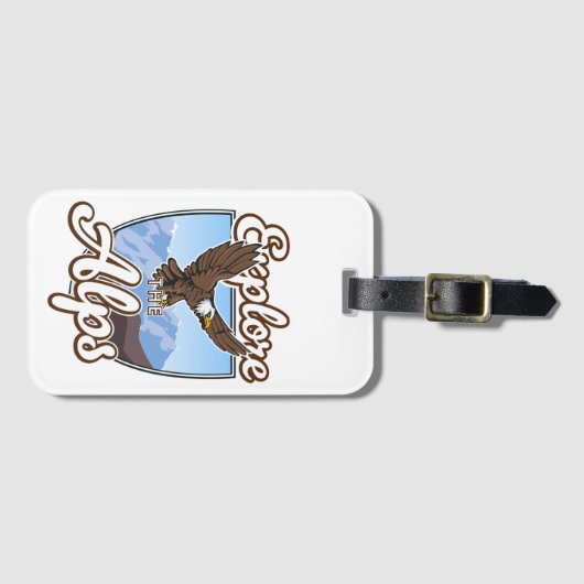 Entdecken Sie die Alpen Gepäckanhänger (Vorderseite (Horizontal))