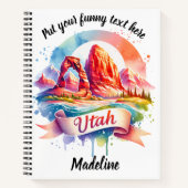 Entdecken Sie die atemberaubende Landschaft von Ut Notizblock (Vorderseite)