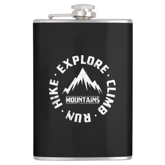 Entdecken Sie die Berge Flachmann (Vorderseite)