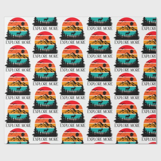 Entdecken Sie die Bergwelt Erlebnis der Natur Outd Geschenkpapier (Flach)